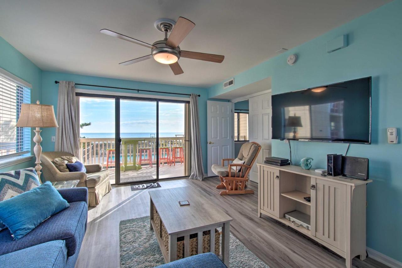 Ocean-View Condo With Deck, Steps To Carolina Beach! エクステリア 写真